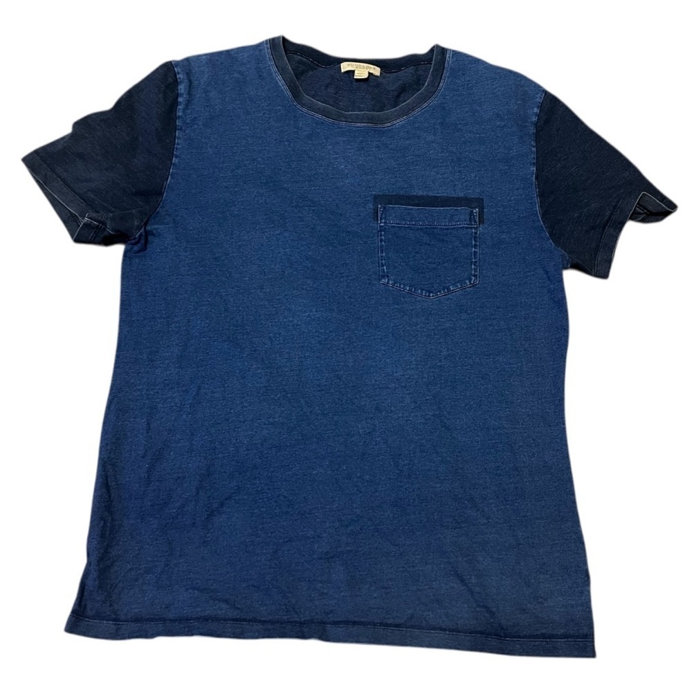 Authenticated Burberry Brit Blue Denim Men's Pocket T-Shirt